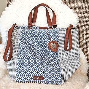 Tommy Bahama 4 Handle Cotton Blend Tote Bag
